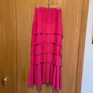 Pink 5 Layer Ruffle Skirt